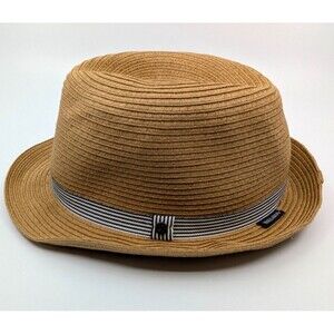 Wallaroo Short Brim Sun Hat Trilogy Trilby Women's Woven Fedora Size M/L